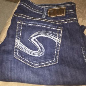 silver jeans